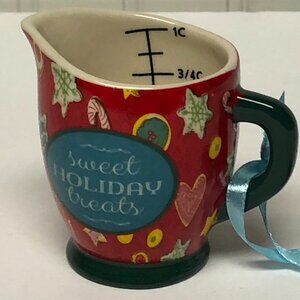 Pioneer Woman Christmas Ornaments Red Mini Measuring Cup 3" Sweet Holiday New